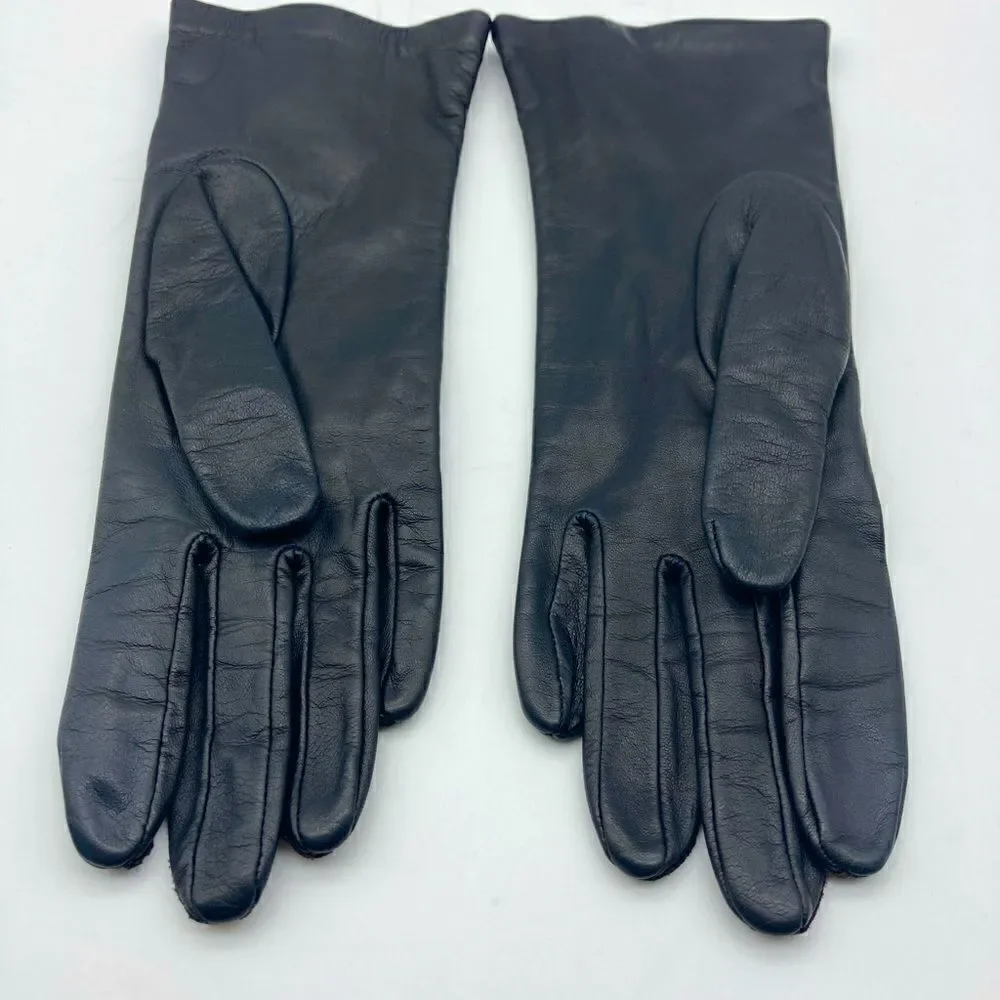 Grandoe Leather Gloves Size 7 Black Color Like New